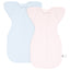 Organic Cotton Swaddle Bag (Pack of 2) in Baby Blue+Blush Pink, 0.5 TOG