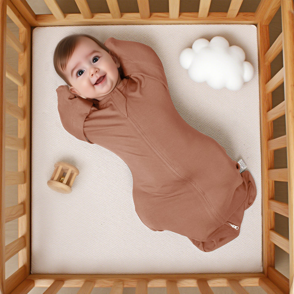 Bamboo Swaddle Bag in Chocolate Brown+Sienna, 0.5 TOG