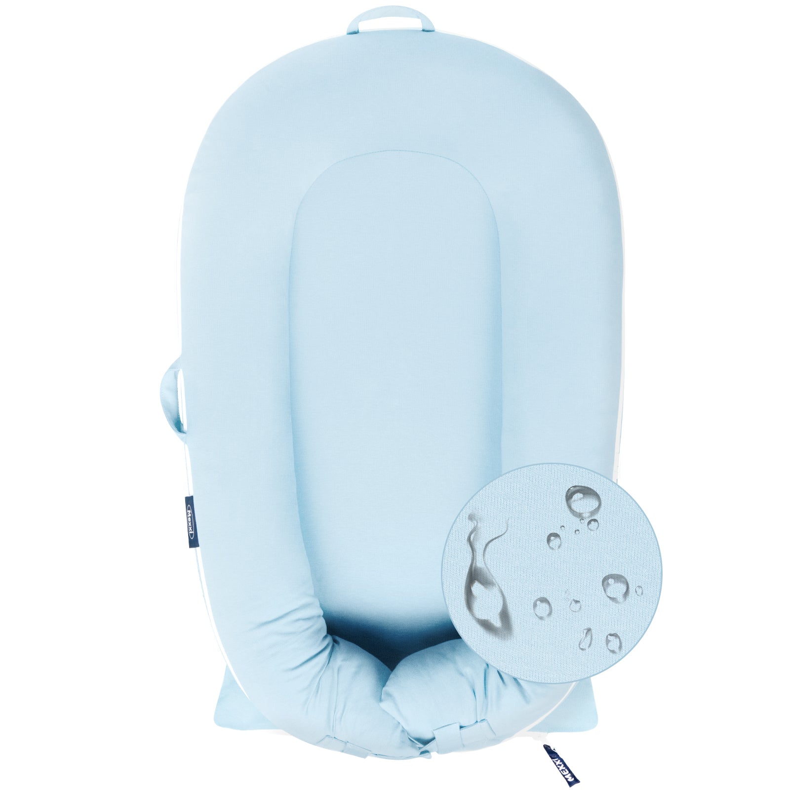 Organic Cotton Cover for Dockatot Lounger, Waterproof ( Powder Blue) Main image
