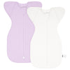 Organic Cotton Swaddle Bag (Pack of 2) in Lavender+White, 0.5 TOG
