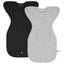 Organic Cotton Swaddle Bag (Pack of 2) in Black+Grey, 0.5 TOG
