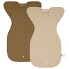 Organic Cotton Swaddle Bag (Pack of 2) in Sepia Brown+Almond, 0.5 TOG