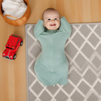 Bamboo Swaddle Bag in Sage Green+Beige, 0.5 TOG