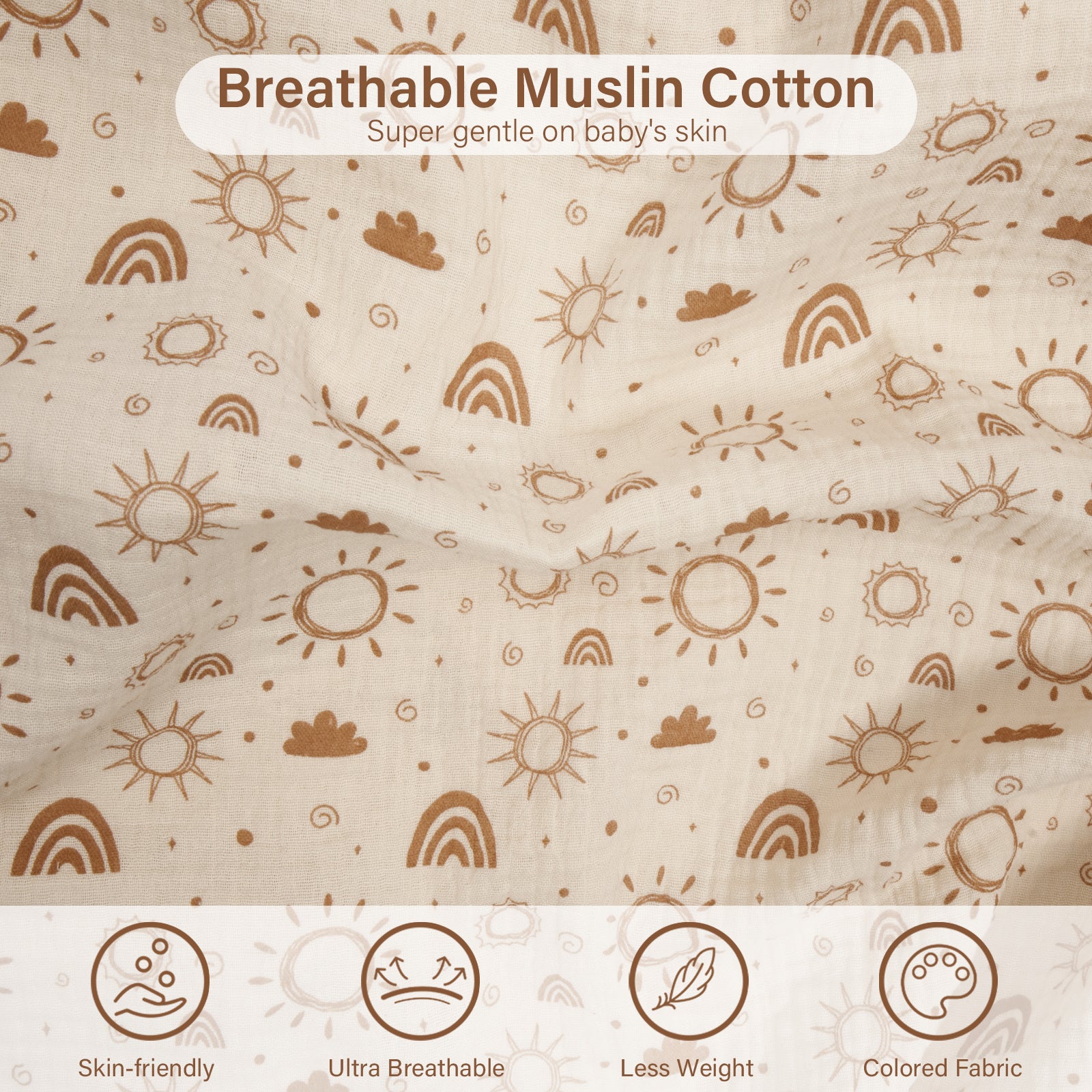 Muslin Nursing Cover in Tan