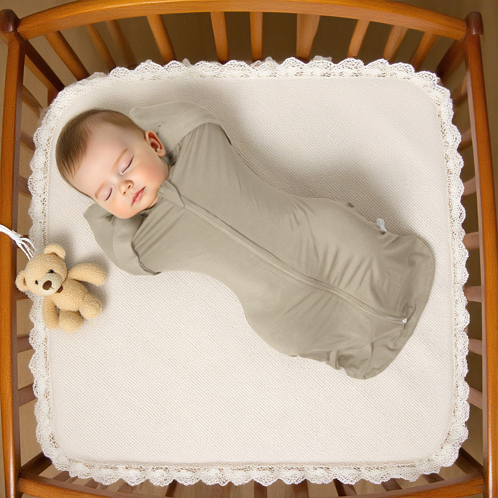 Bamboo Swaddle Bag in Dark Khaki+Tan, 0.5 TOG