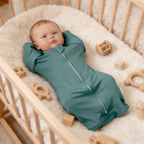 Organic Cotton Swaddle Bag (Pack of 2) in Brown+Sage Green, 0.5 TOG