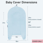 Organic Cotton Cover for Dockatot Lounger, Waterproof ( Powder Blue)