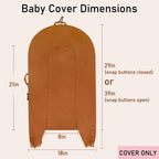 Organic Cotton Cover for Dockatot Lounger, Waterproof (Brown)
