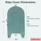 Organic Cotton Cover for Dockatot Lounger, Waterproof (Teal)
