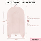 Organic Cotton Cover for Dockatot Lounger, Waterproof (Blush Pink)