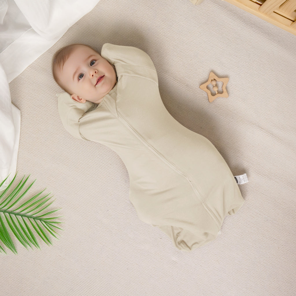 Bamboo Swaddle Bag in Dark Grey+Oat, 0.5 TOG