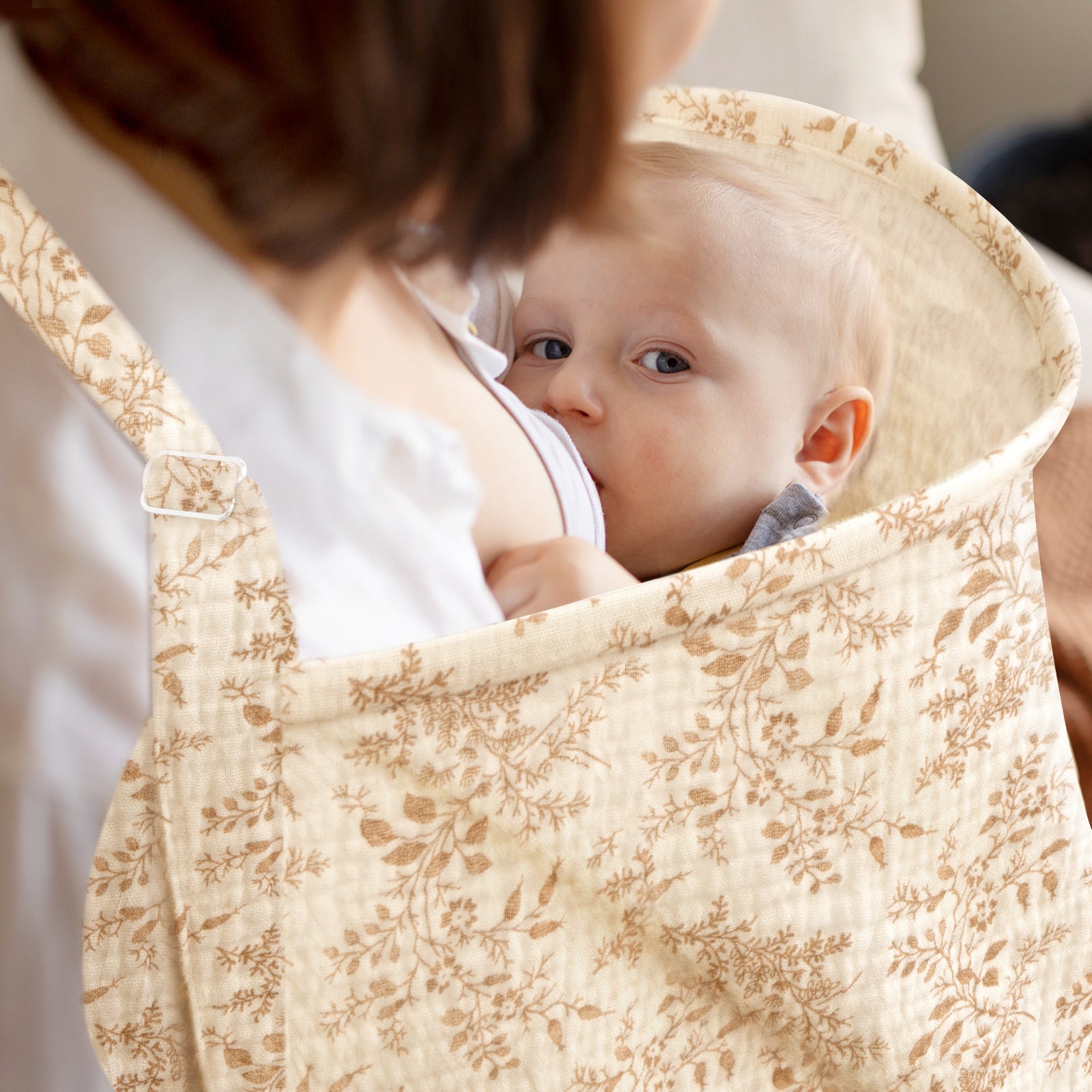 Muslin Nursing Cover in Beige