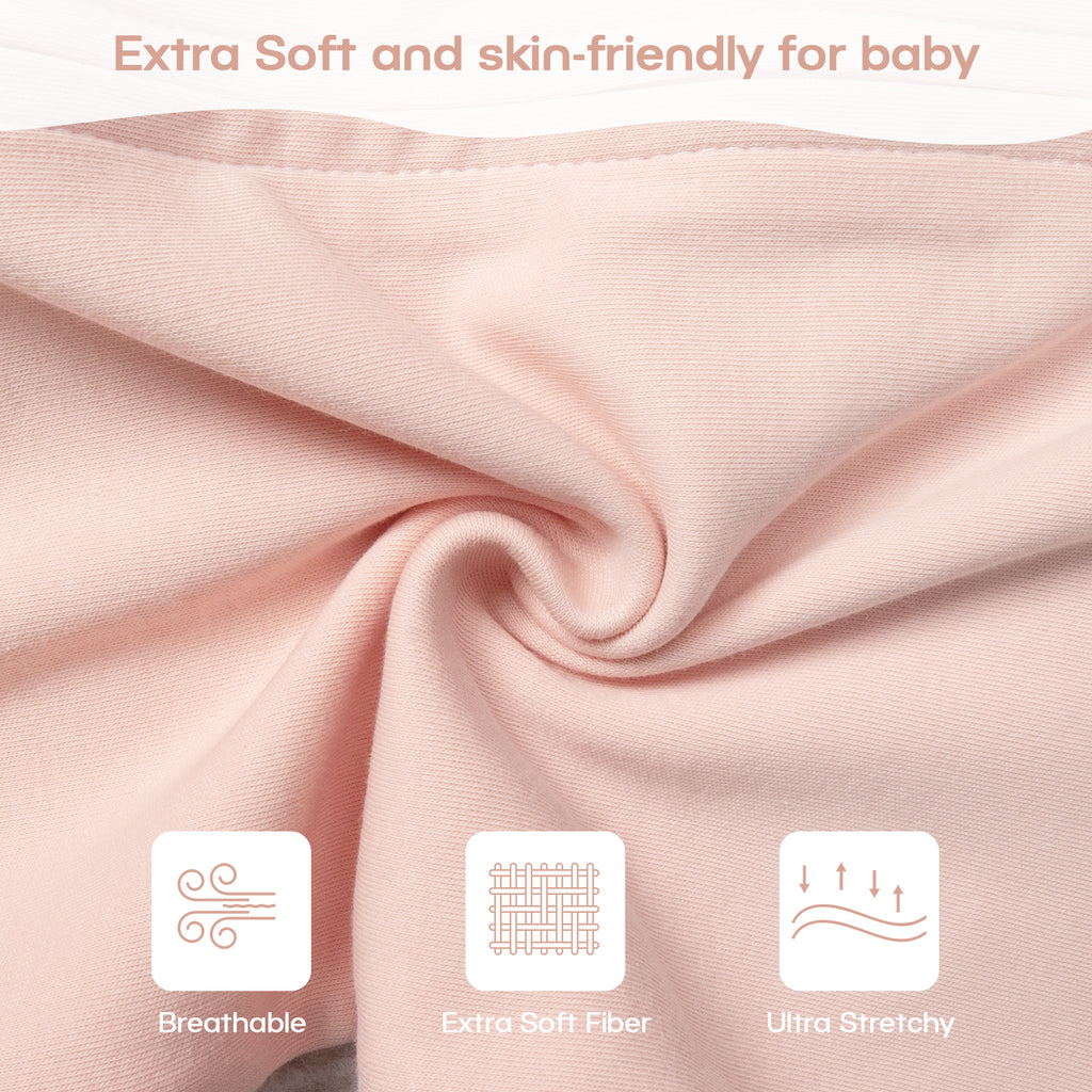 Organic Cotton Swaddle Bag (Pack of 2) in Mint+Blush, 0.5 TOG
