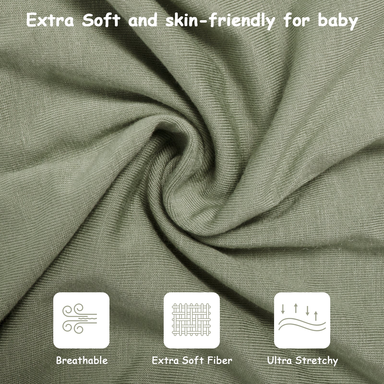Bamboo Swaddle Bag in Dark Khaki+Tan, 0.5 TOG