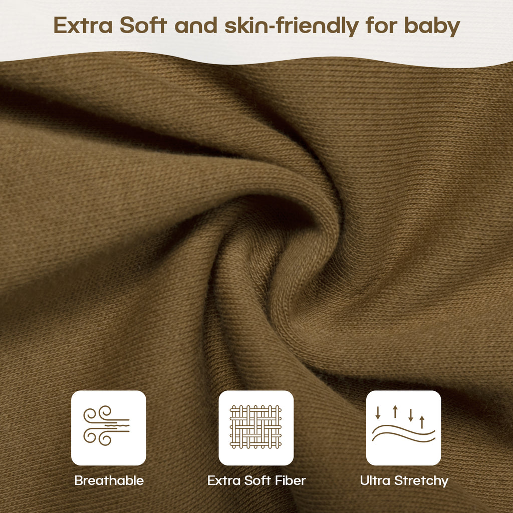 Organic Cotton Swaddle Bag (Pack of 2) in Sepia Brown+Almond, 0.5 TOG