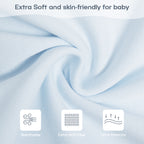 Organic Cotton Swaddle Bag (Pack of 2) in Baby Blue+Blush Pink, 0.5 TOG