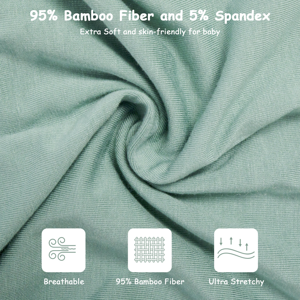 Bamboo Swaddle Bag in Sage Green+Beige, 0.5 TOG