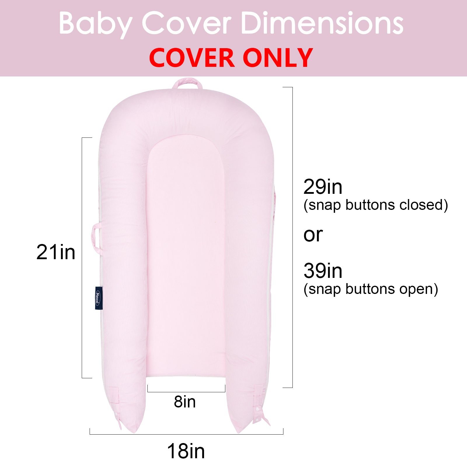 Corduroy Cover for Dockatot lounger (Baby Pink)