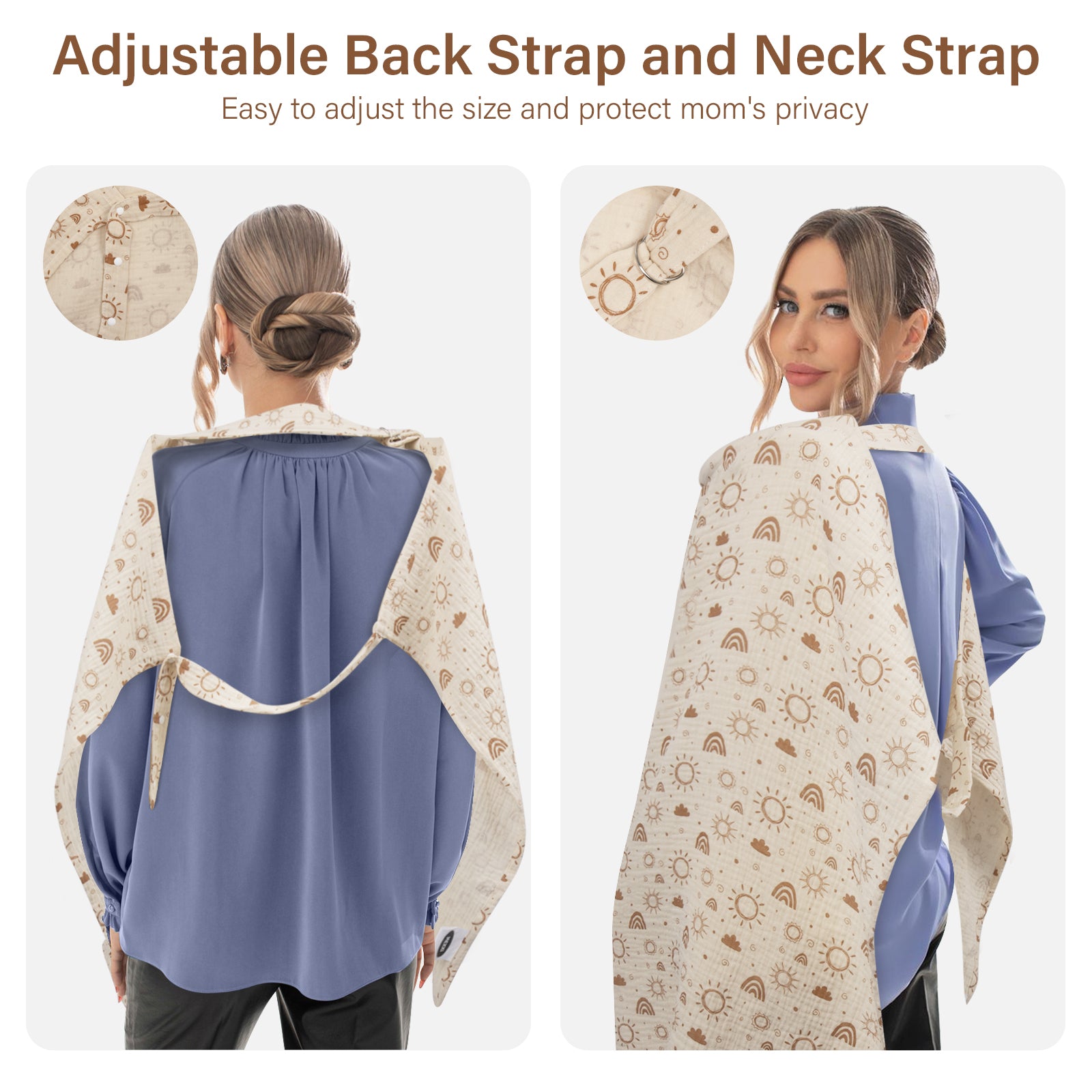 Muslin Nursing Cover in Tan