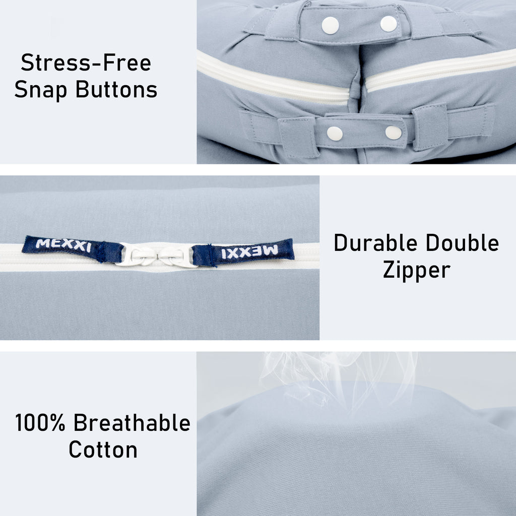 Organic Cotton Cover for Dockatot Lounger, Waterproof (Alice Blue)