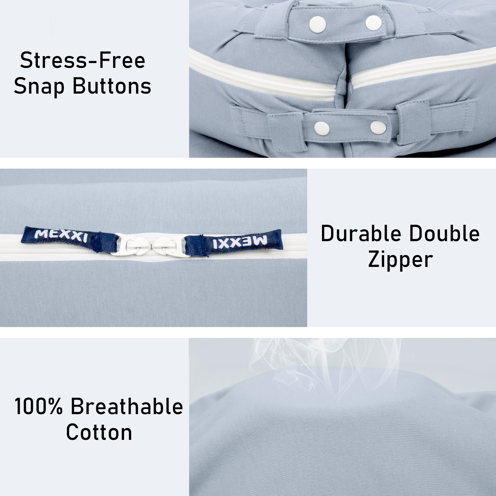 Organic Cotton Cover for Dockatot Lounger, Waterproof (Alice Blue)