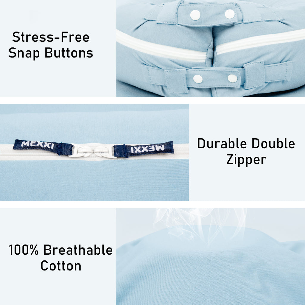 Organic Cotton Cover for Dockatot Lounger ( Powder Blue)