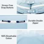 Organic Cotton Cover for Dockatot Lounger ( Powder Blue)
