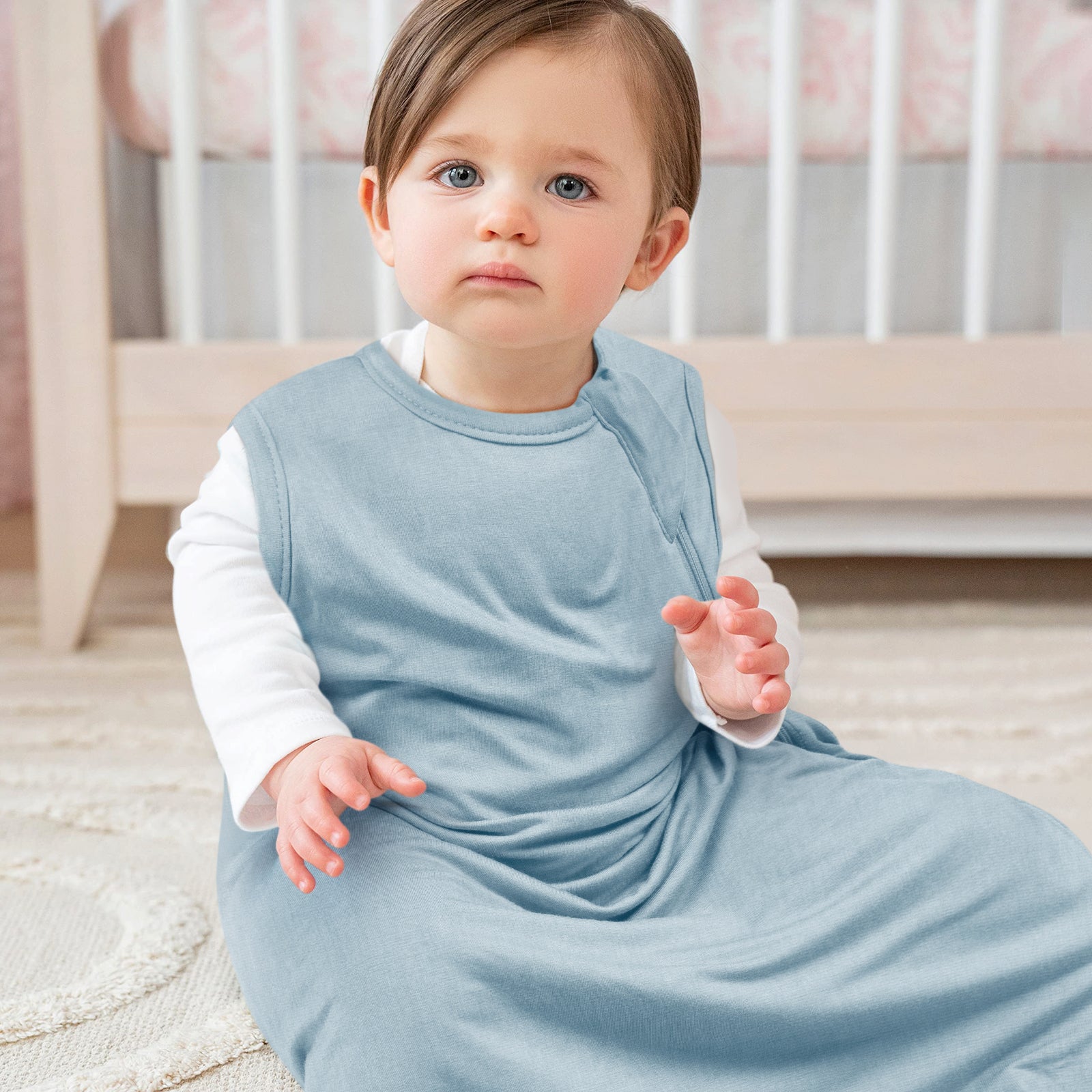 Bamboo Sleep Sack in Alice Blue 1.0 TOG