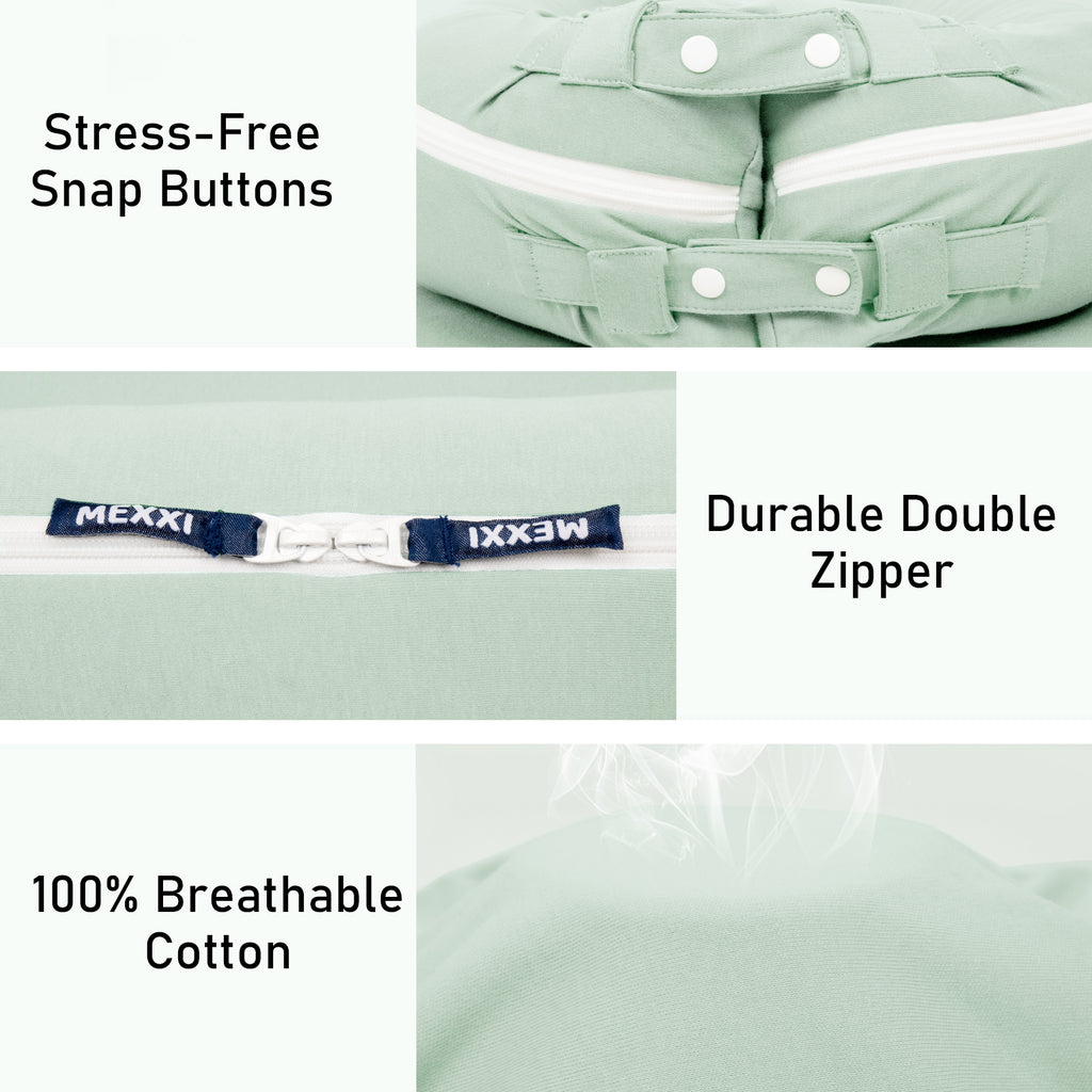 Organic Cotton Cover for Dockatot Lounger, Waterproof (Pistachio Green)