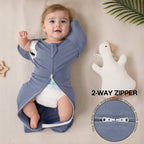 Bamboo Swaddle Bag in Pigeon Blue+Baby Blue, 0.5 TOG