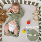 Bamboo Swaddle Bag in Dark Khaki+Tan, 0.5 TOG