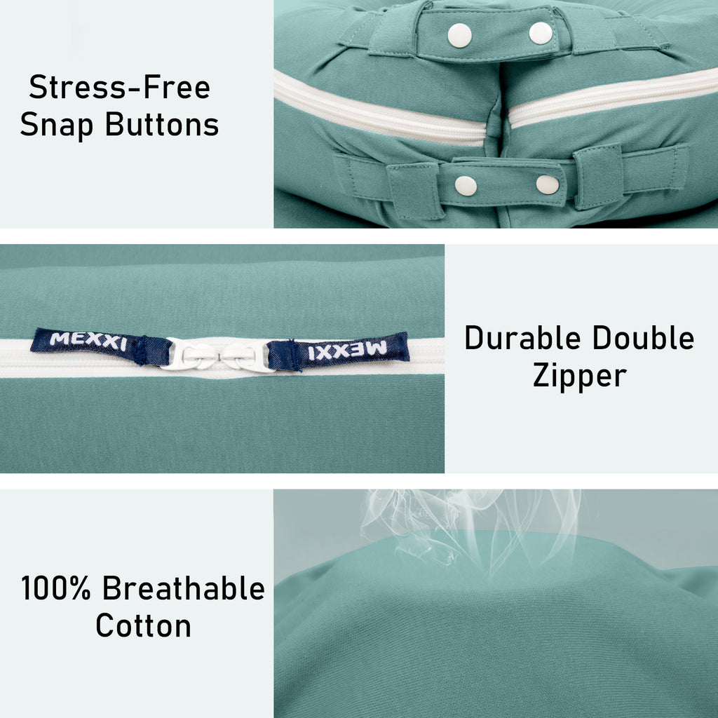 Organic Cotton Cover for Dockatot Lounger, Waterproof (Teal)
