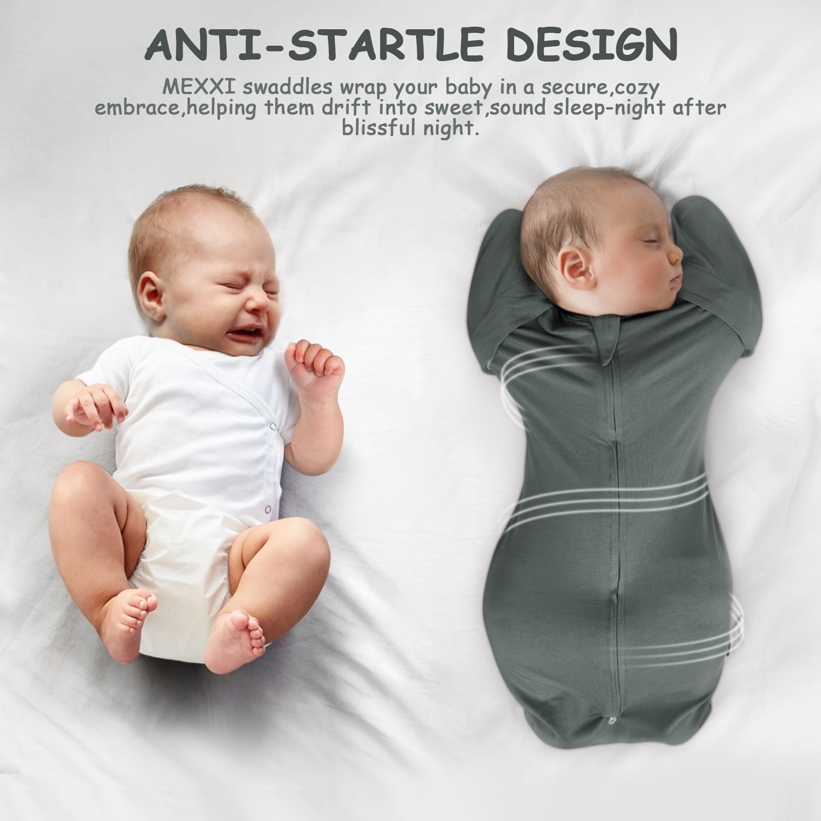 Bamboo Swaddle Bag in Graphite Grey+Hunter Green, 0.5 TOG