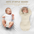 Bamboo Swaddle Bag in Dark Grey+Oat, 0.5 TOG
