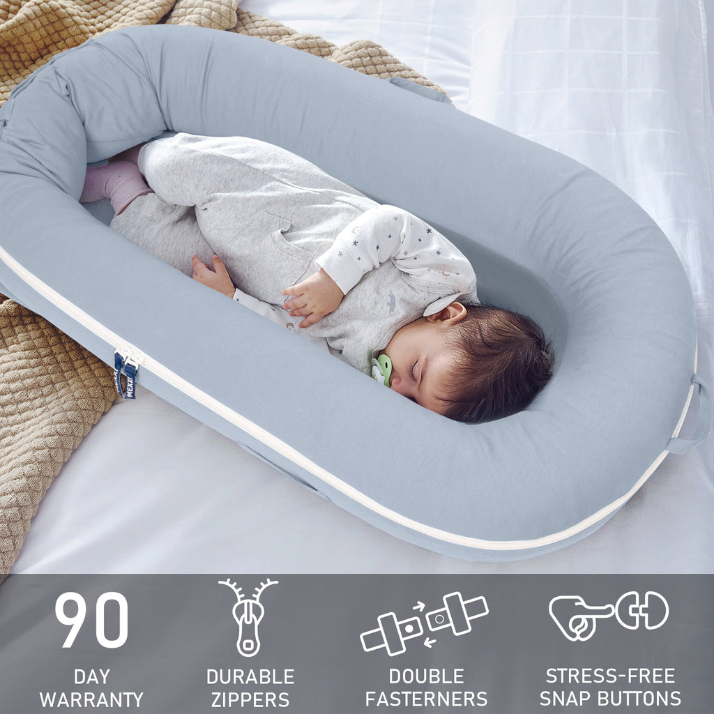 Organic Cotton Cover for Dockatot Lounger, Waterproof (Alice Blue)