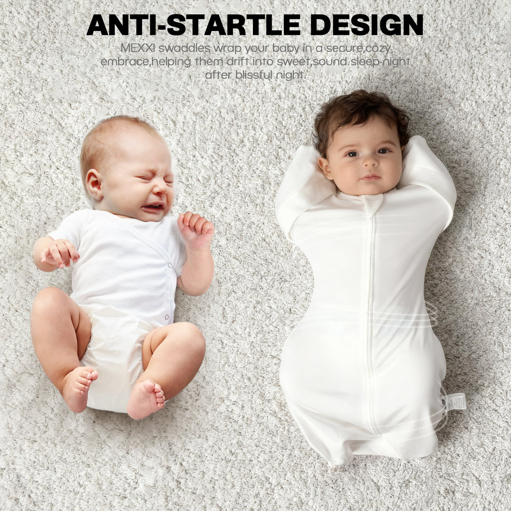 Organic Cotton Swaddle Bag (Pack of 2) in Lavender+White, 0.5 TOG