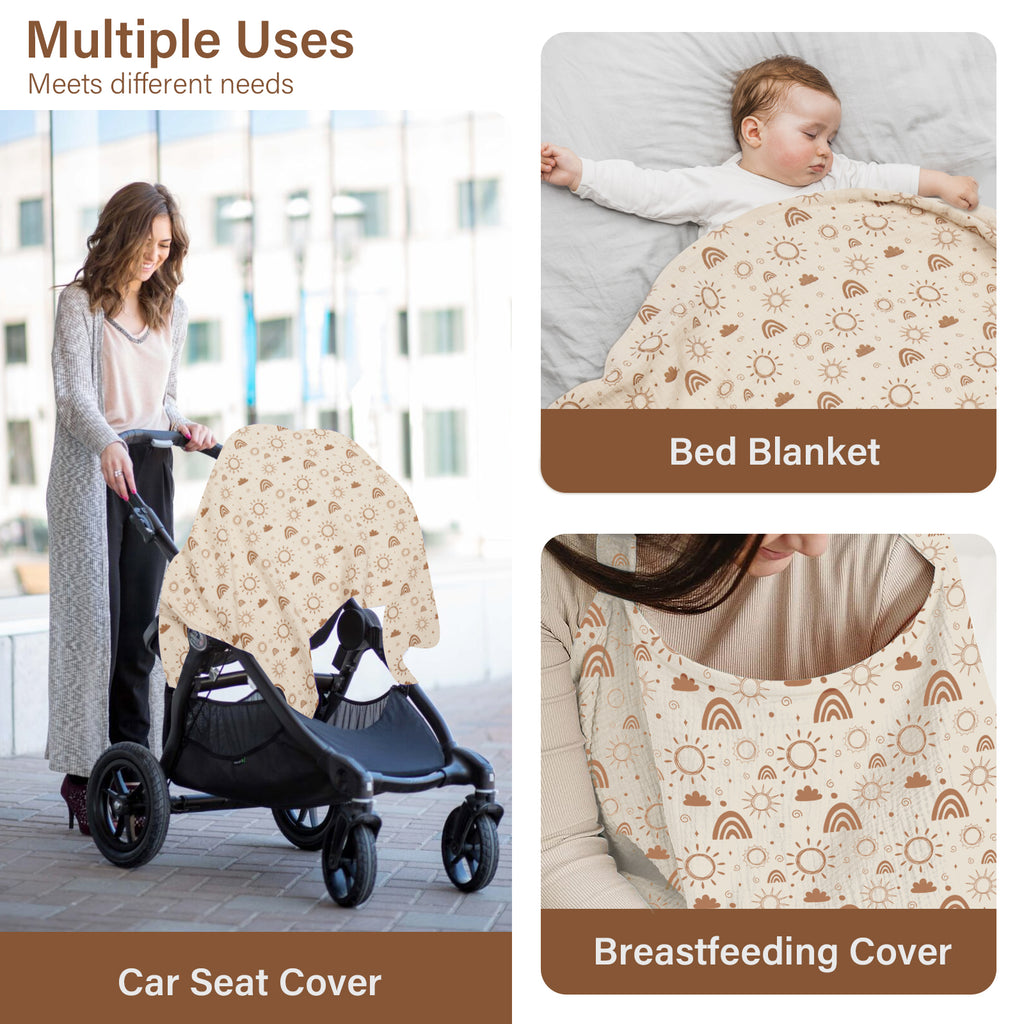 Muslin Nursing Cover in Tan
