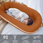 Organic Cotton Cover for Dockatot Lounger, Waterproof (Brown)