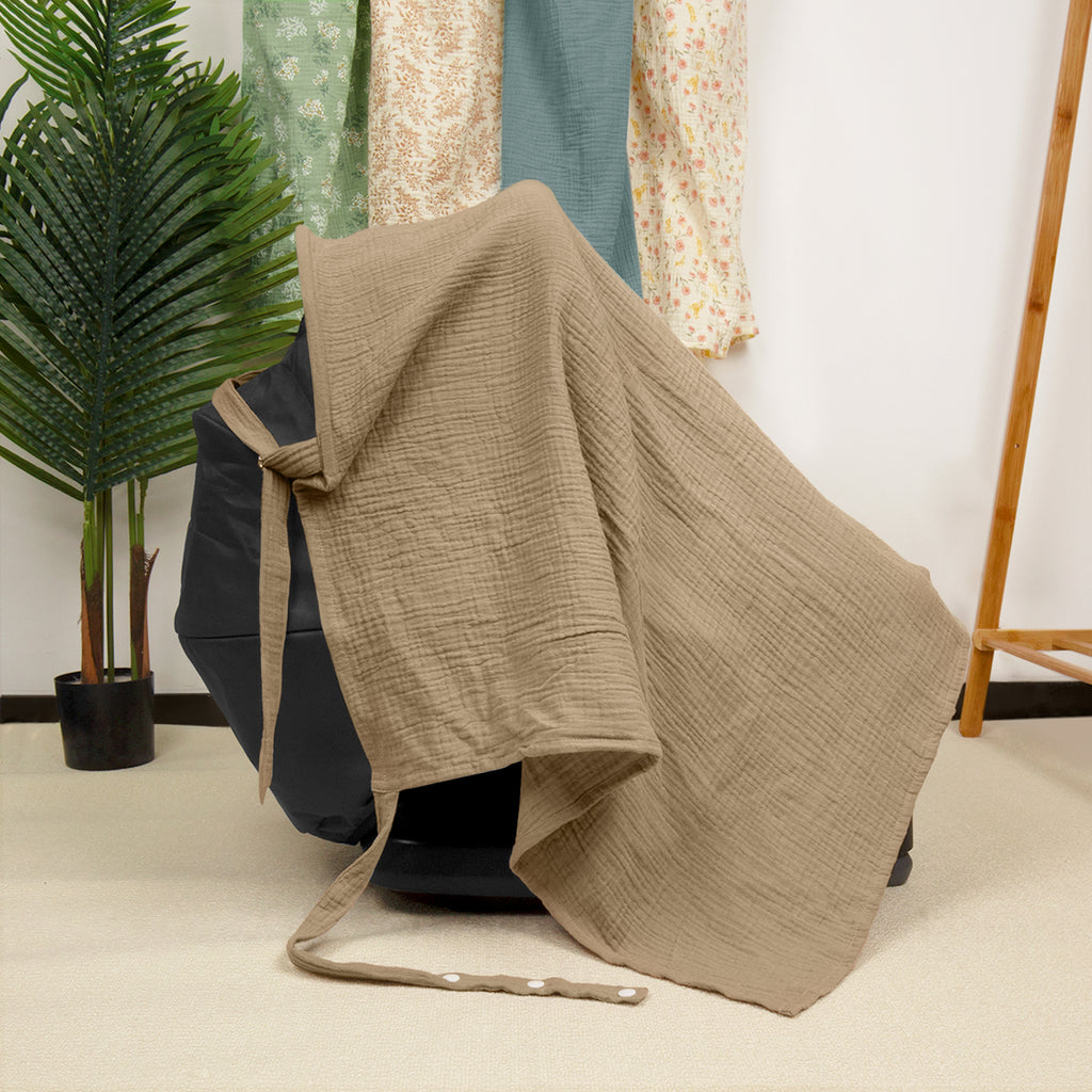 Muslin Nursing Cover in Coffee