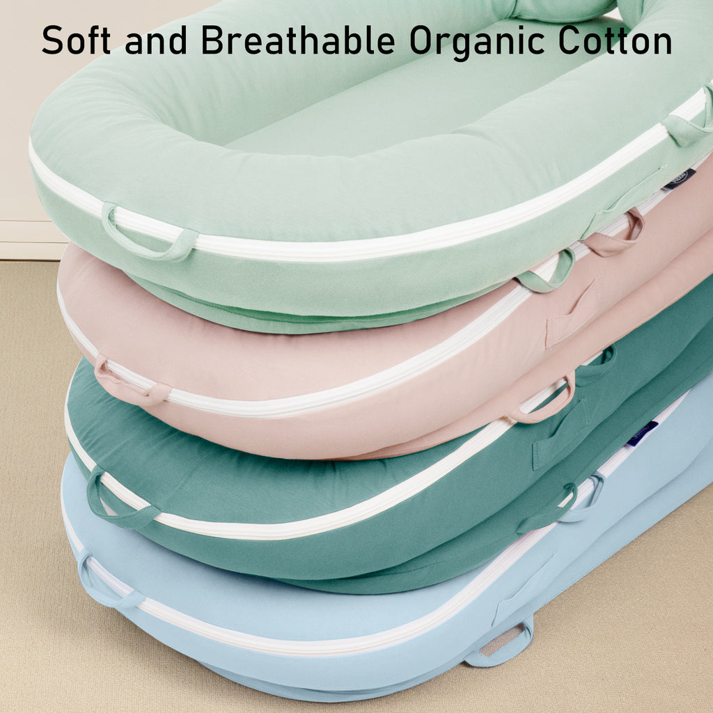 Organic Cotton Cover for Dockatot Lounger, Waterproof (Pistachio Green)