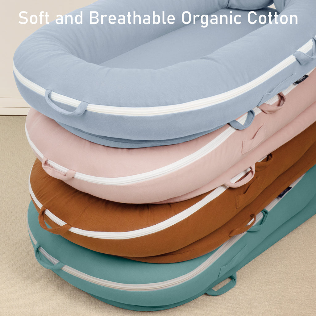 Organic Cotton Cover for Dockatot Lounger, Waterproof (Alice Blue)