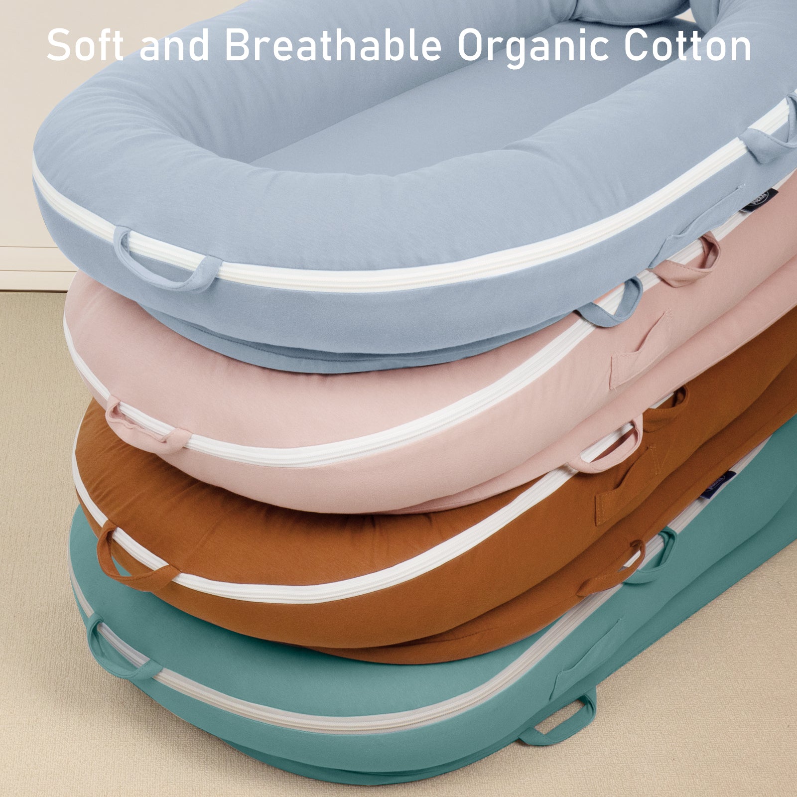 Organic Cotton Cover for Dockatot Lounger, Waterproof (Alice Blue)