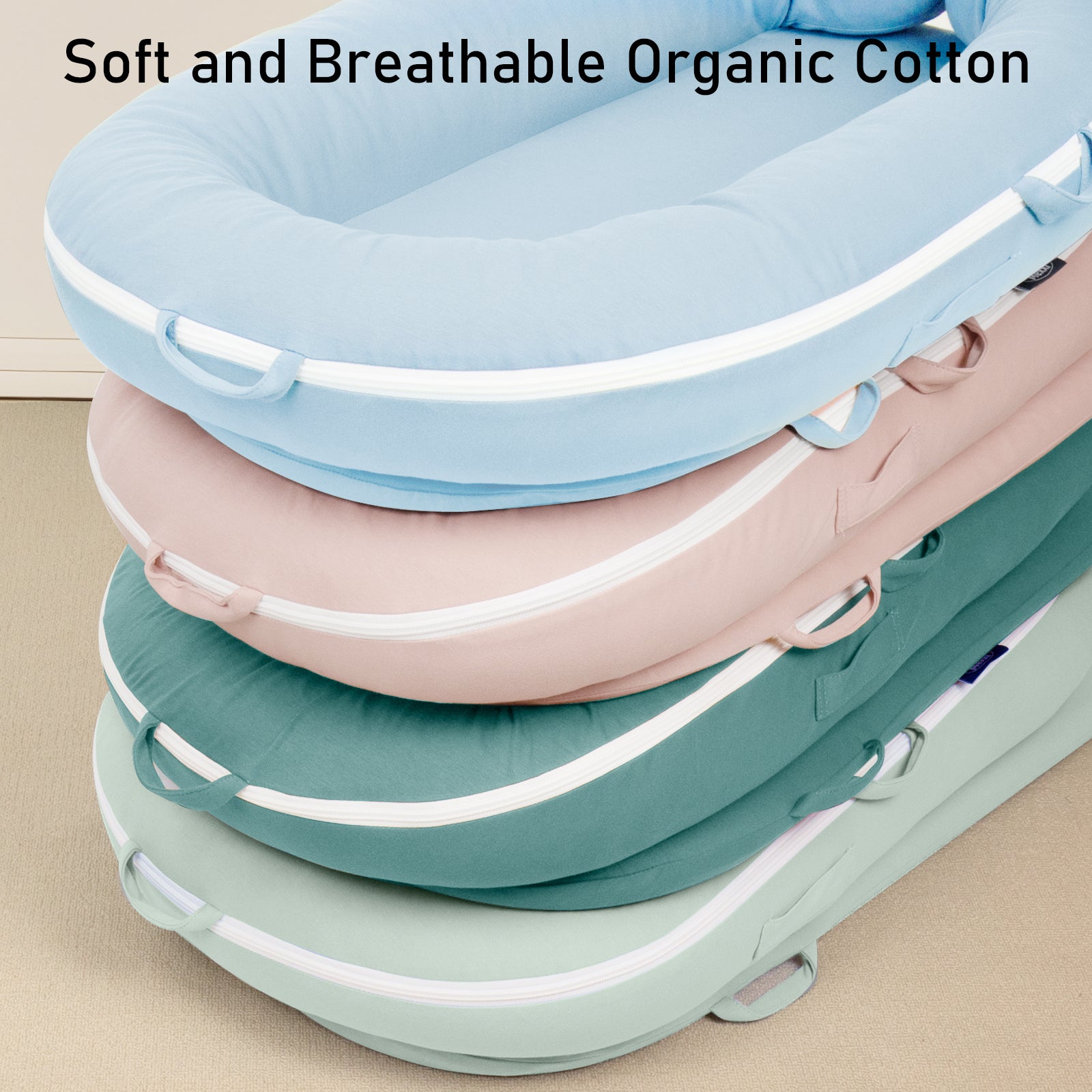 Organic Cotton Cover for Dockatot Lounger, Waterproof ( Powder Blue)