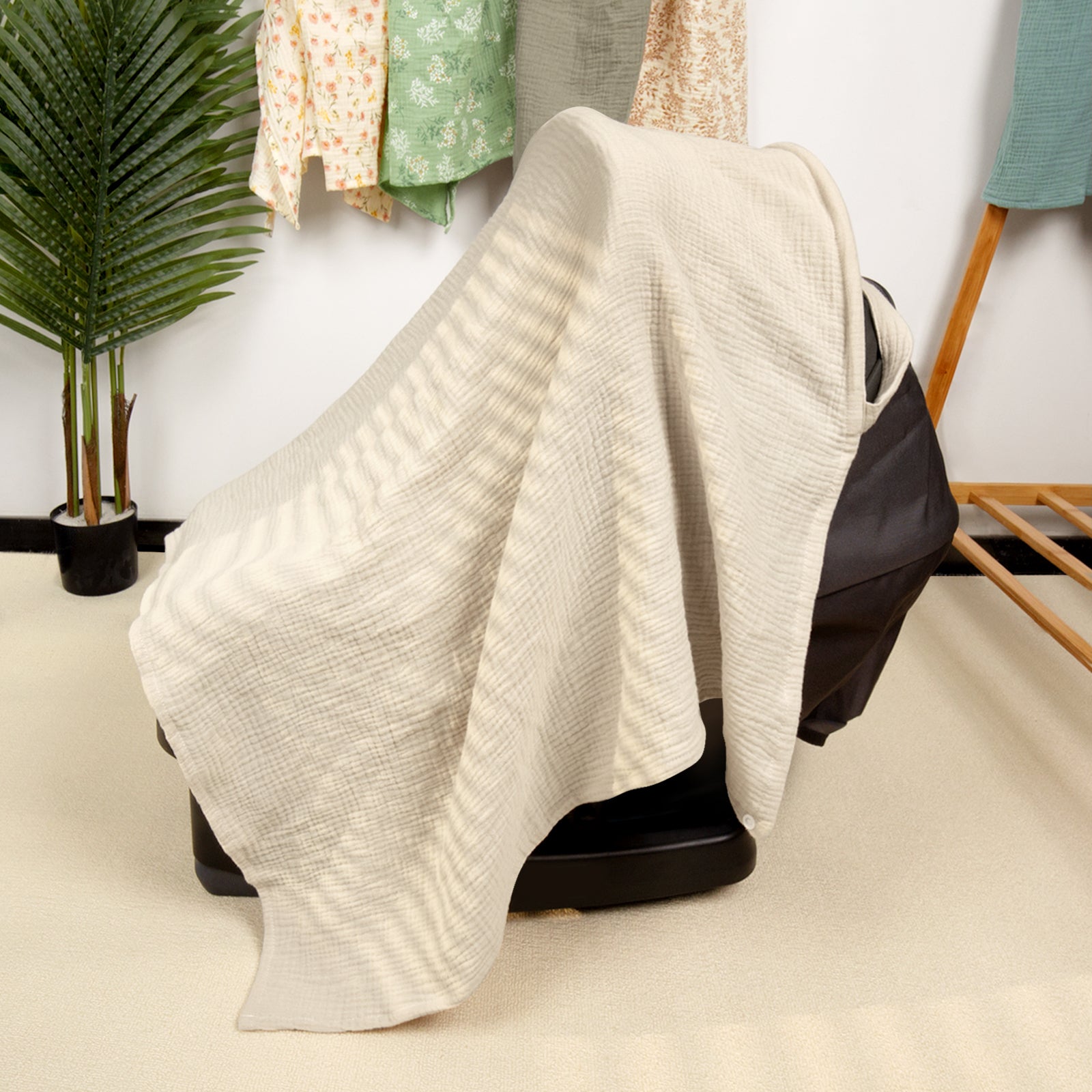 Muslin Nursing Cover in Cream