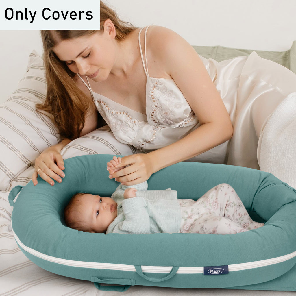 Organic Cotton Cover for Dockatot Lounger, Waterproof (Teal)