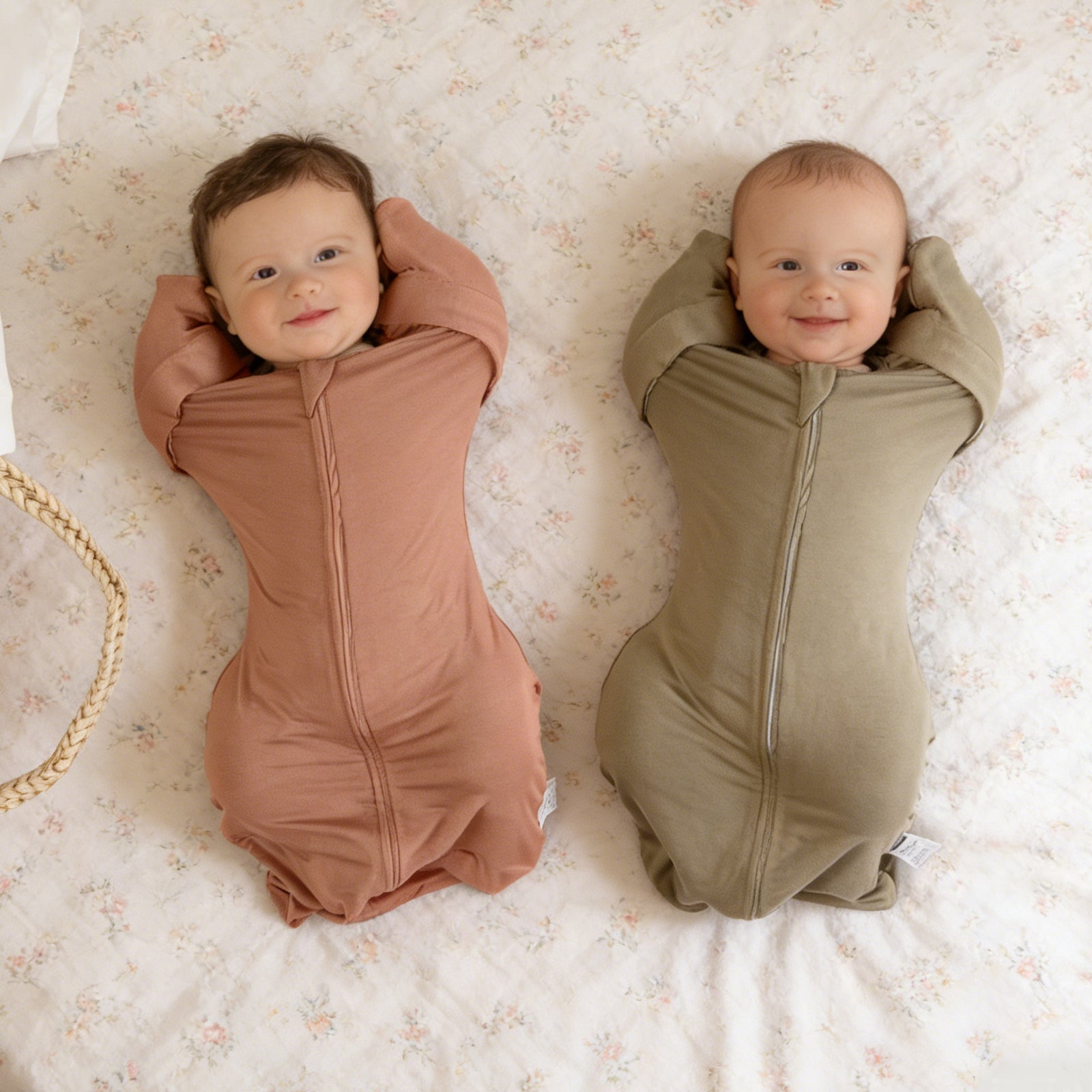 Bamboo Swaddle Bag in Chocolate Brown+Sienna, 0.5 TOG
