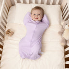 Organic Cotton Swaddle Bag (Pack of 2) in Lavender+White, 0.5 TOG