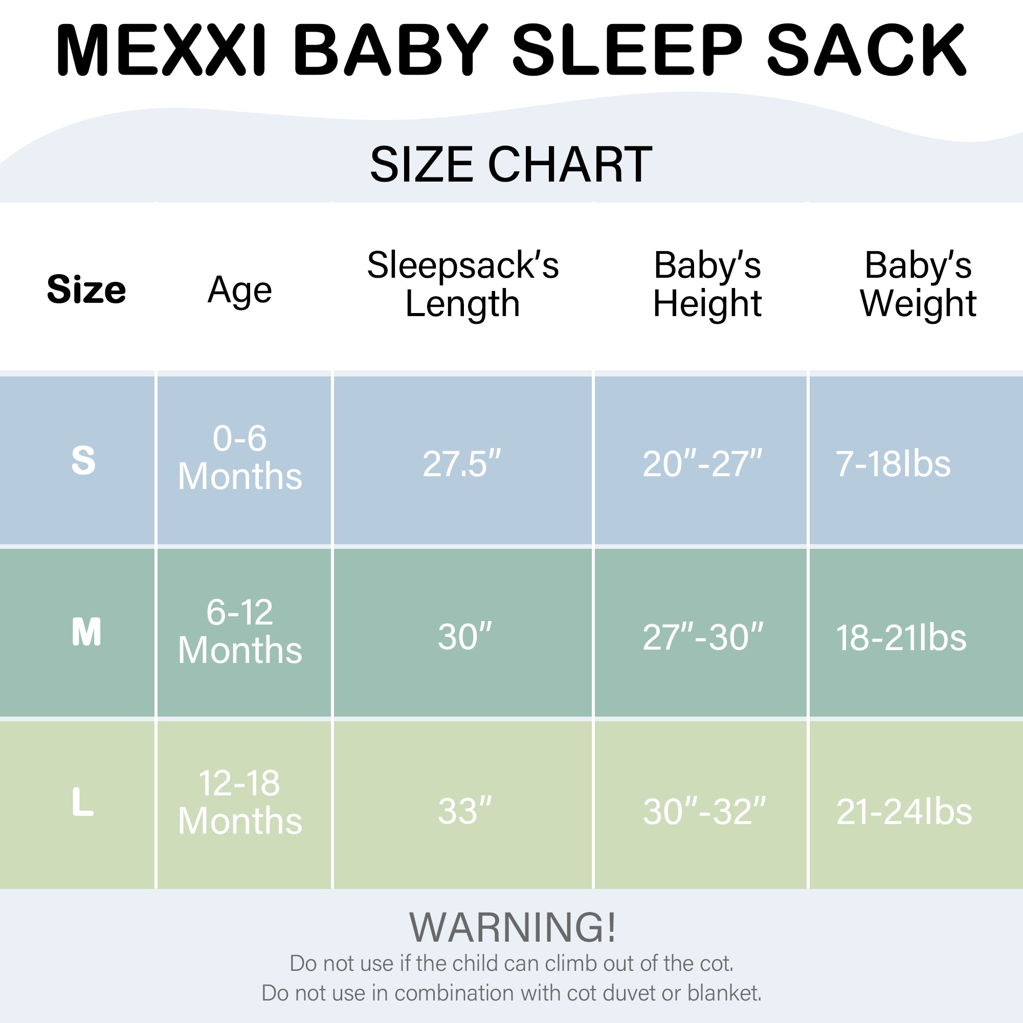 Bamboo Sleep Sack in Alice Blue 1.0 TOG