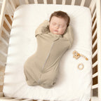 Organic Cotton Swaddle Bag (Pack of 2) in Sepia Brown+Almond, 0.5 TOG