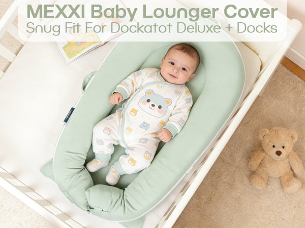 Organic Cotton Cover for Dockatot Lounger, Waterproof (Pistachio Green)
